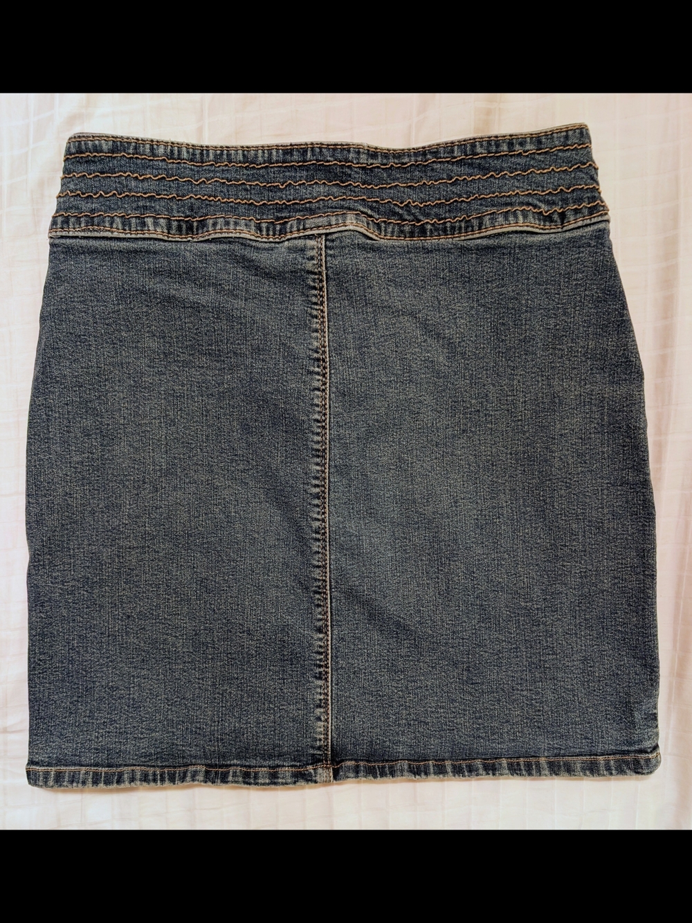Y2K Denim Skirt in Washed Blue - Picture 3 of 9